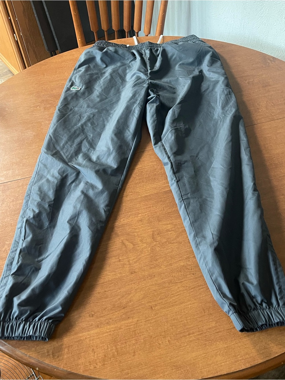 Lacoste Sport Men's Lightweight Windbreaker Track Pants Grey Size Medium
